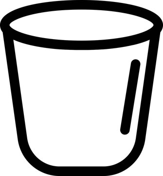 recommend clip art: Illustration of Bucket icon in line art.