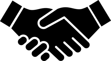 Obraz premium Illustration of handshake icon.