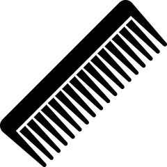 B&W comb icon in flat style.