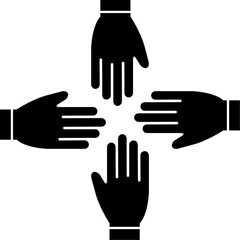 Together icon in b&w color.