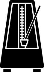 Flat illustration of metronome icon or symbol.