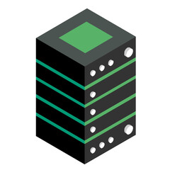 Server element in 3d style.