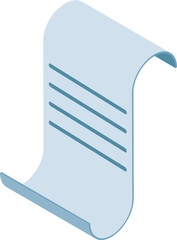 Bill element in isometric style.