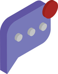 3D isometric of new message icon.