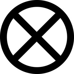 Vector illustration of no stop icon.