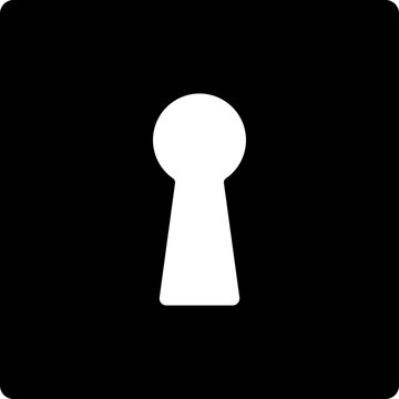 Illustration of keyhole glyph icon.