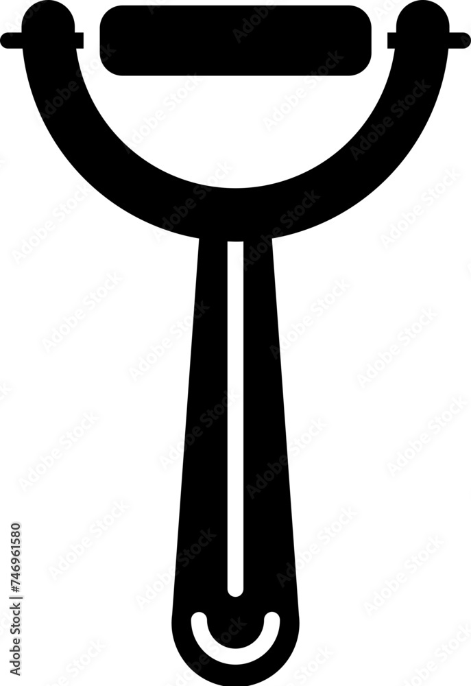 Poster peeler glyph icon or symbol.