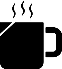 Illustration of hot mug icon.
