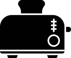 Toaster icon in b&w color.