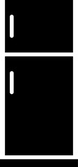 Flat style refrigerator icon or symbol.