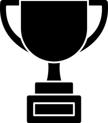 Trophy cup icon in b&w color.