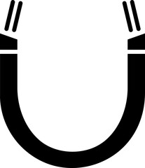 Illustration of magnet glyph icon.