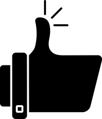 Vector illustration of like or thumb up icon.