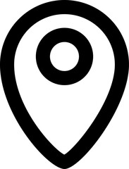 Map pin or marker icon in line art.