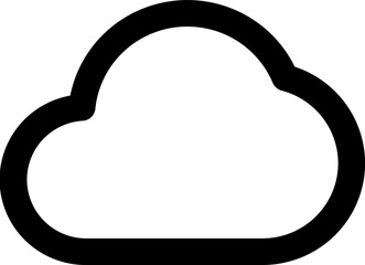 Illustration of cloud icon in line art.