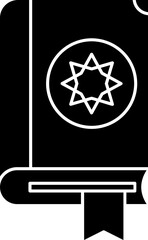 Jewish book icon in b&w color.