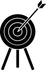 Dartboard with arrow icon or symbol.