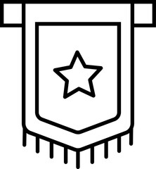 Obraz premium Line art illustration of medal con.