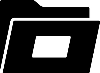 B&W illustration of file folder icon.