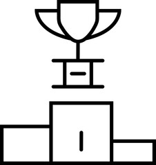 Line art illustration of medal con.