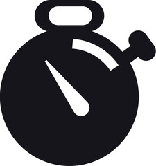 Alarm Clock glyph icon in flat style.