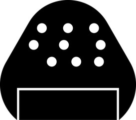 Dessert rice cake icon in flat style.