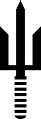 Isolated sai weapon icon in flat style.