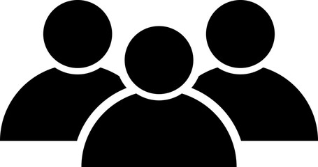 Vector illustration of user group or teamwork icon.