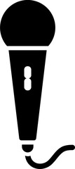Microphone icon in b&w color.
