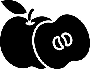 B&W illustration of apples icon.