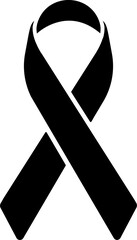 Aids icon or symbol in black color.