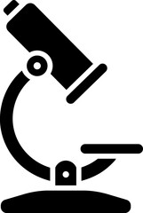 B&W illustration of microscope icon.