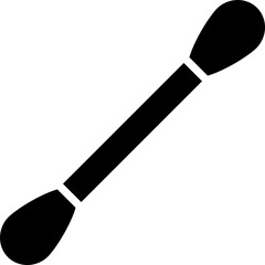 Cotton bud icon in black color.