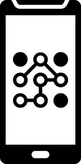 Mobile password patterns icon or symbol.