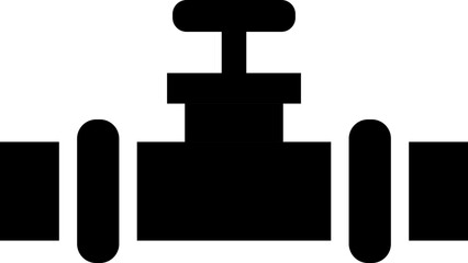 Main pipeline glyph icon or symbol.