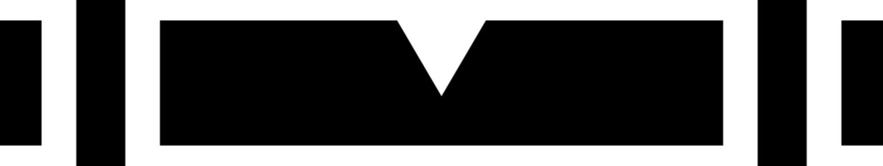 Illustration of broken pipe icon.