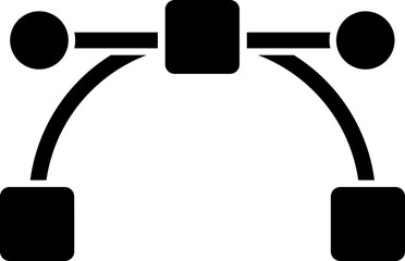 Illustration of pen tool node glyph icon.