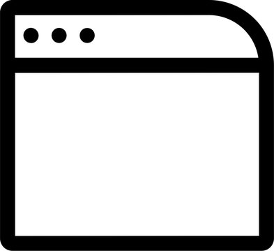 recommend clip art: Line art illustration of Web page icon.