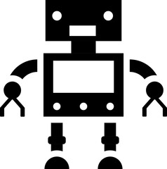 Vector illustration of robotic icon.