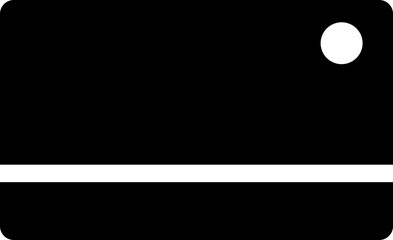 Payment card icon in b&w color.