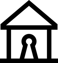 House security icon  in flat style.