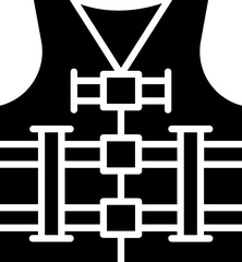 Safety vest glyph icon or symbol.