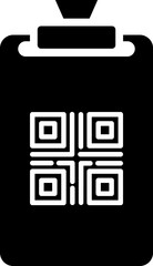 B&W illustration of qr code icon.