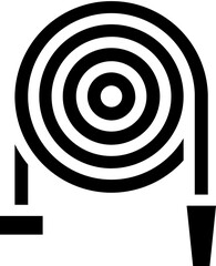 Water hose icon in black color.