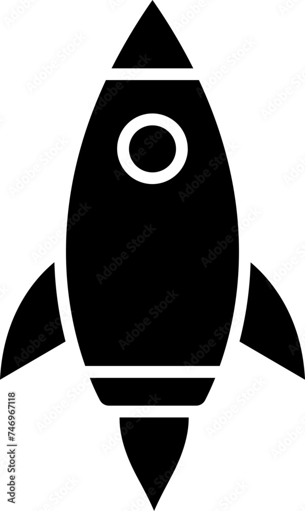 Poster Isolated rocket icon for startup concept.