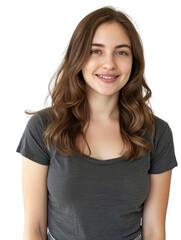Fototapeta premium Causal young girl transparent background