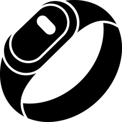 Smart watch icon in glyph style.