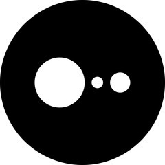 Solar system glyph icon in flat style.