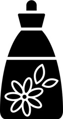 Aroma oil for spa treatment glyph icon.