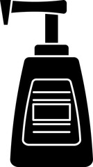 Obraz premium Cosmetic bottle glyph icon or symbol.